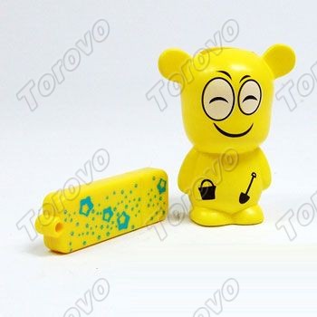 精品時(shí)尚創(chuàng)意-鑰匙掛件小熊U盤笑臉熊U盤