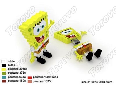 形象逼真的卡通機器人U盤