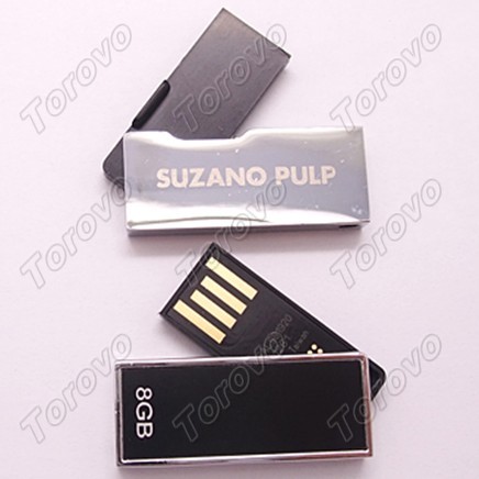 巴西金魚漿紙公司超薄旋轉U盤定制