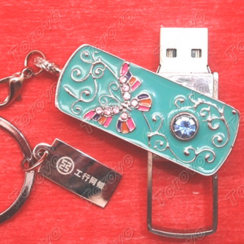 中國工商銀行個性水晶U盤禮品定制