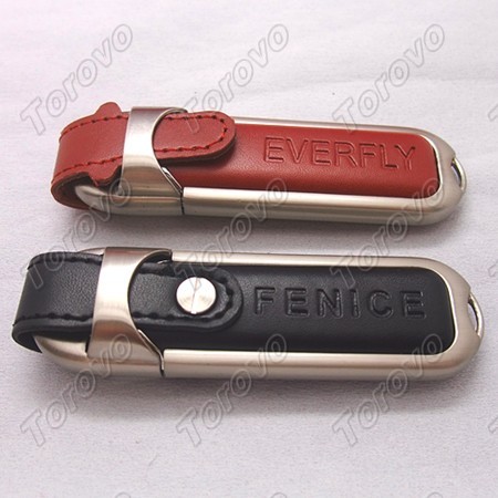 為某貿(mào)易公司定制個(gè)性禮品皮革U盤