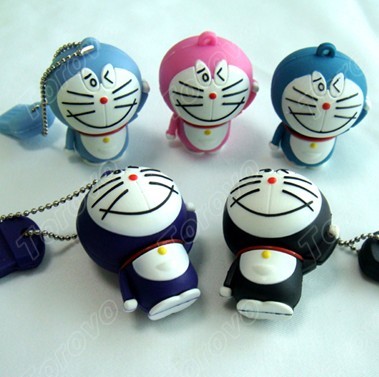 新奇卡通形象叮當(dāng)貓U盤正益通定做