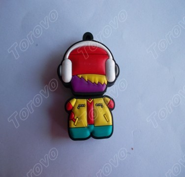 商務(wù)時尚禮品送戴耳麥的音樂人U盤