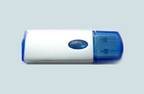 透明的藍色橢圓心點綴U盤廠家銷售