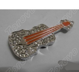 水晶小提琴U盤 珠寶送禮佳品U盤
