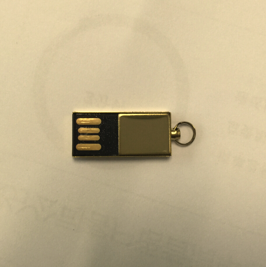 全黃金色，超薄迷你U盤，禮品U盤上選。